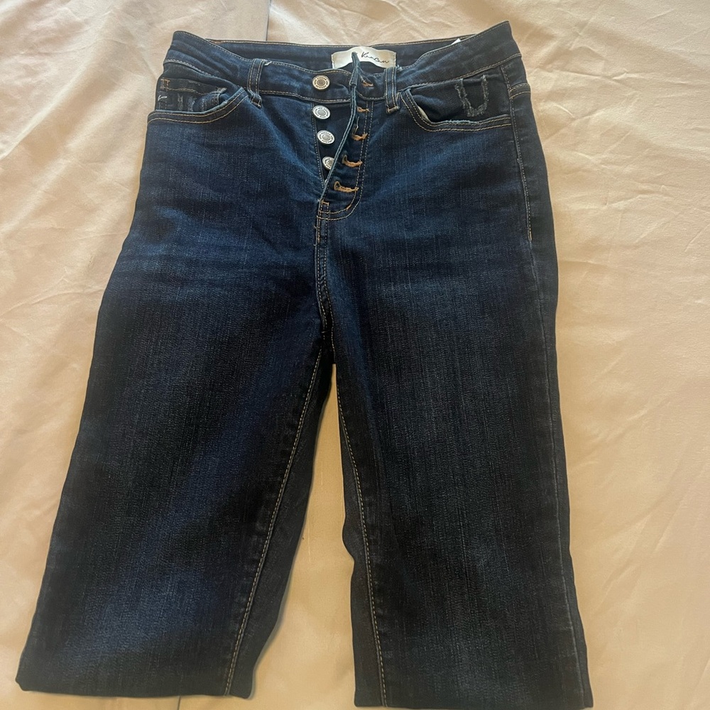 Kancan High Rise Dark Blue Women's Jeans